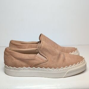 Chloe ivy scalloped platform slip-on sneakers women's size 8 EU 38